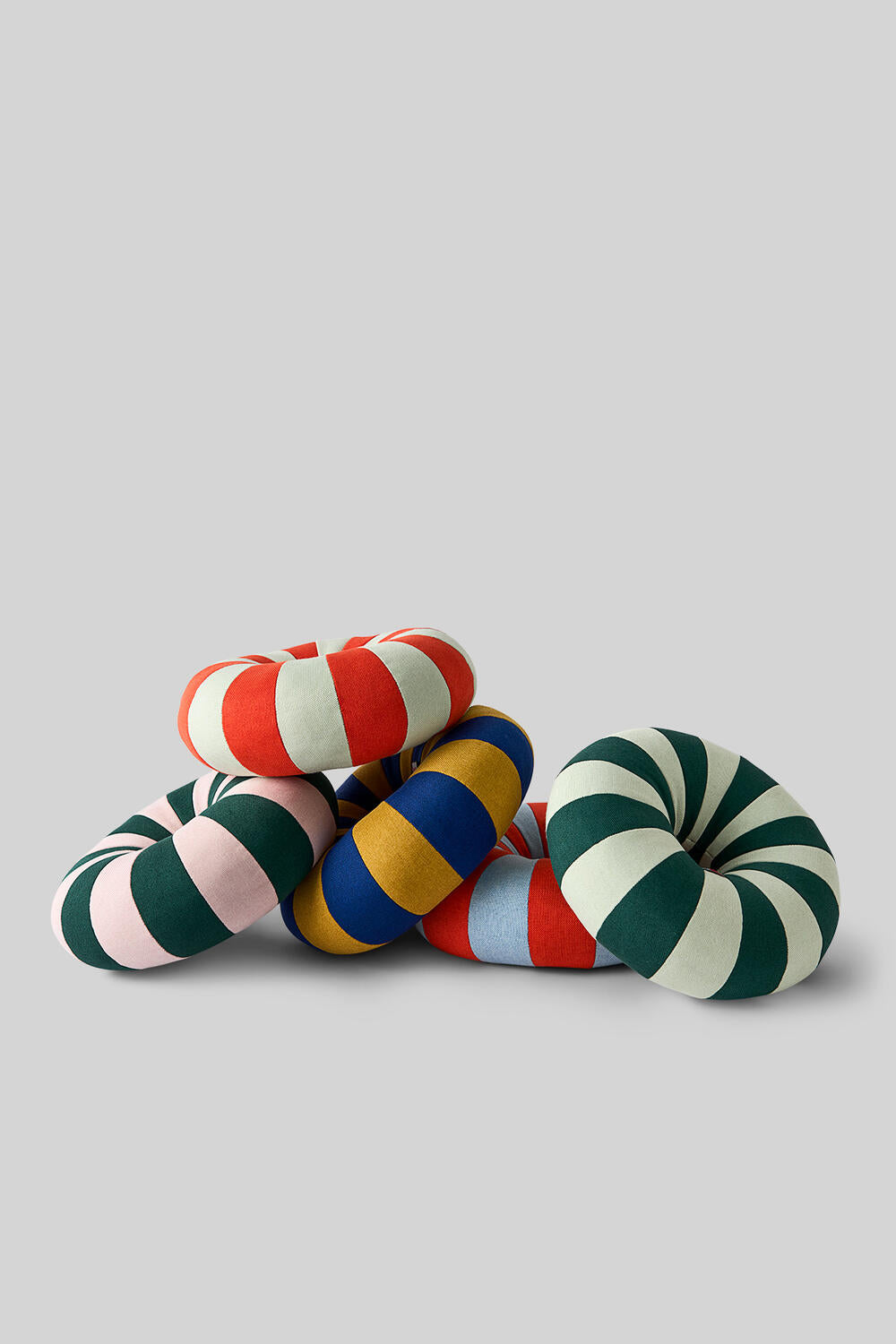 Float pyntepude, Ø40 cm - mørkegrøn/rosa